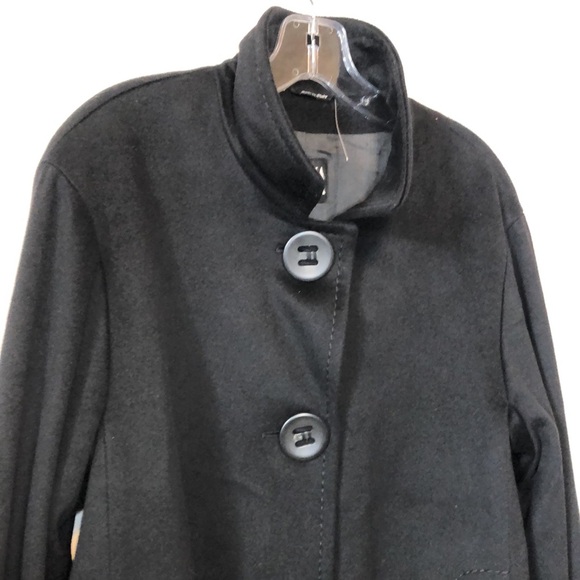 CINZIA ROCCA LORO PIANA Black Long Sleeved Swing Coat 6 NWOT - Picture 6 of 17